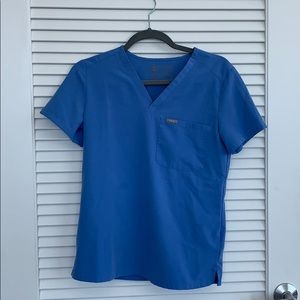 FIGS Catarina ceil blue scrub top in XXS.
